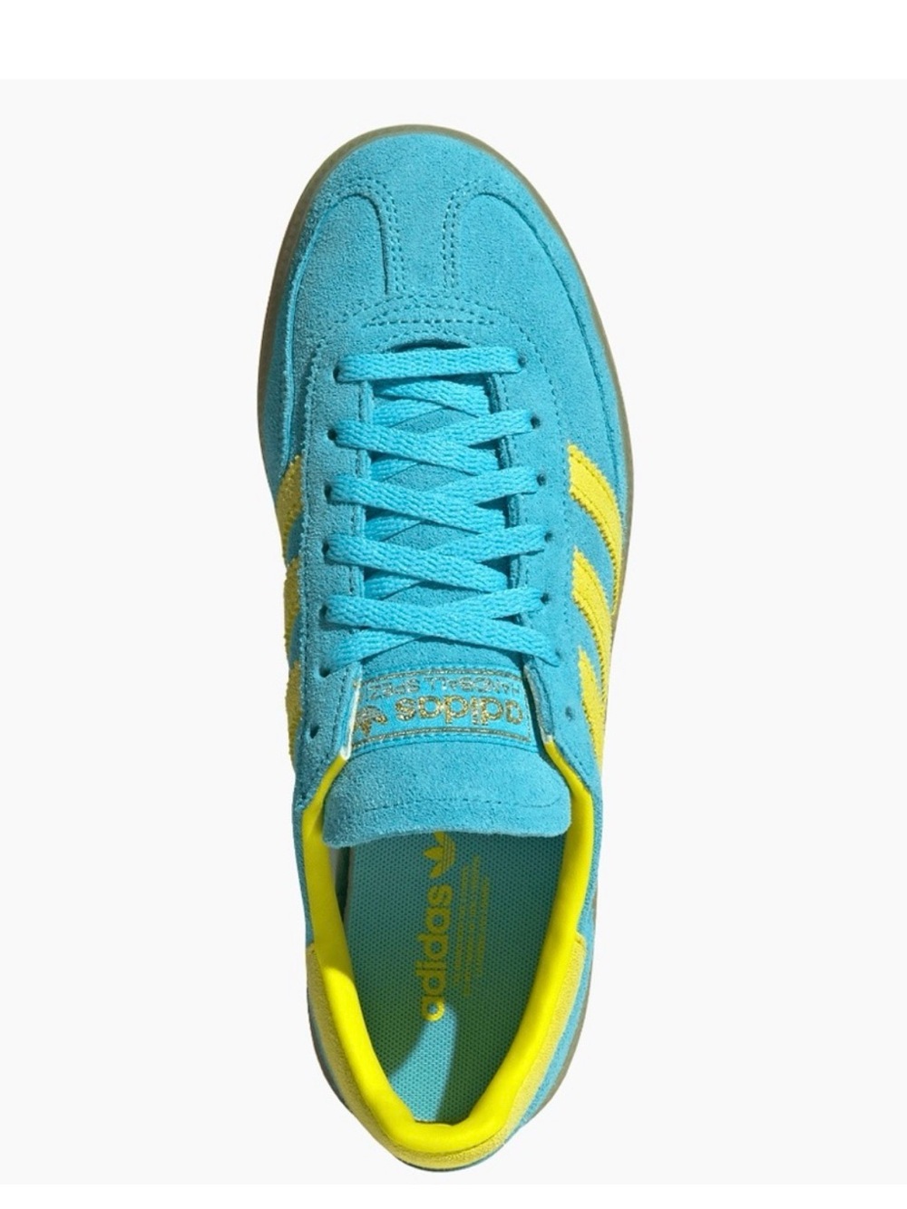 Adidas Women Spezial Suede Sneakers - Turquoise/Yellow Size 6 - Picture 2 of 4